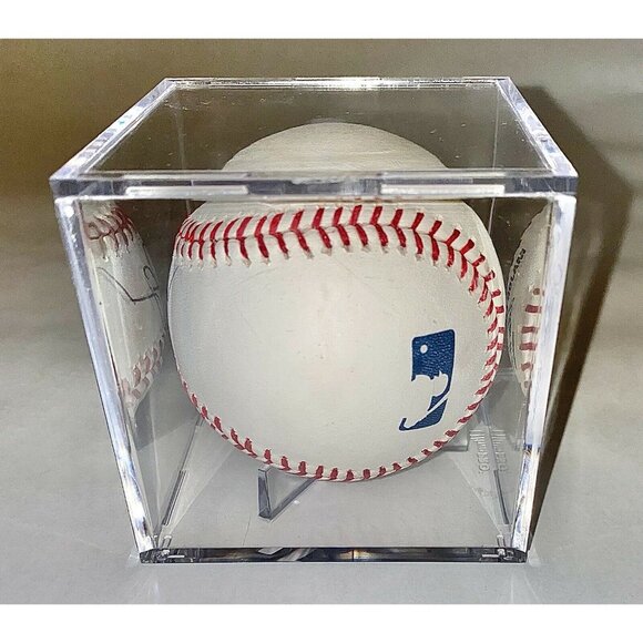 Official Rawlings MLB Baseball Signed By Nate Schierholtz In Clear Display Case - Picture 4 of 6
